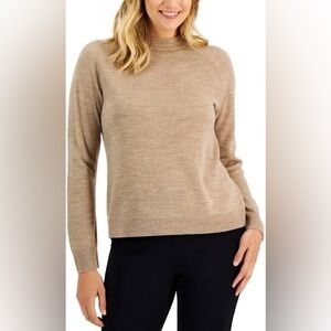 536M NWOT  Karen‎ Scott Petite Mock Neck Zip-Back Sweater - Size: PS